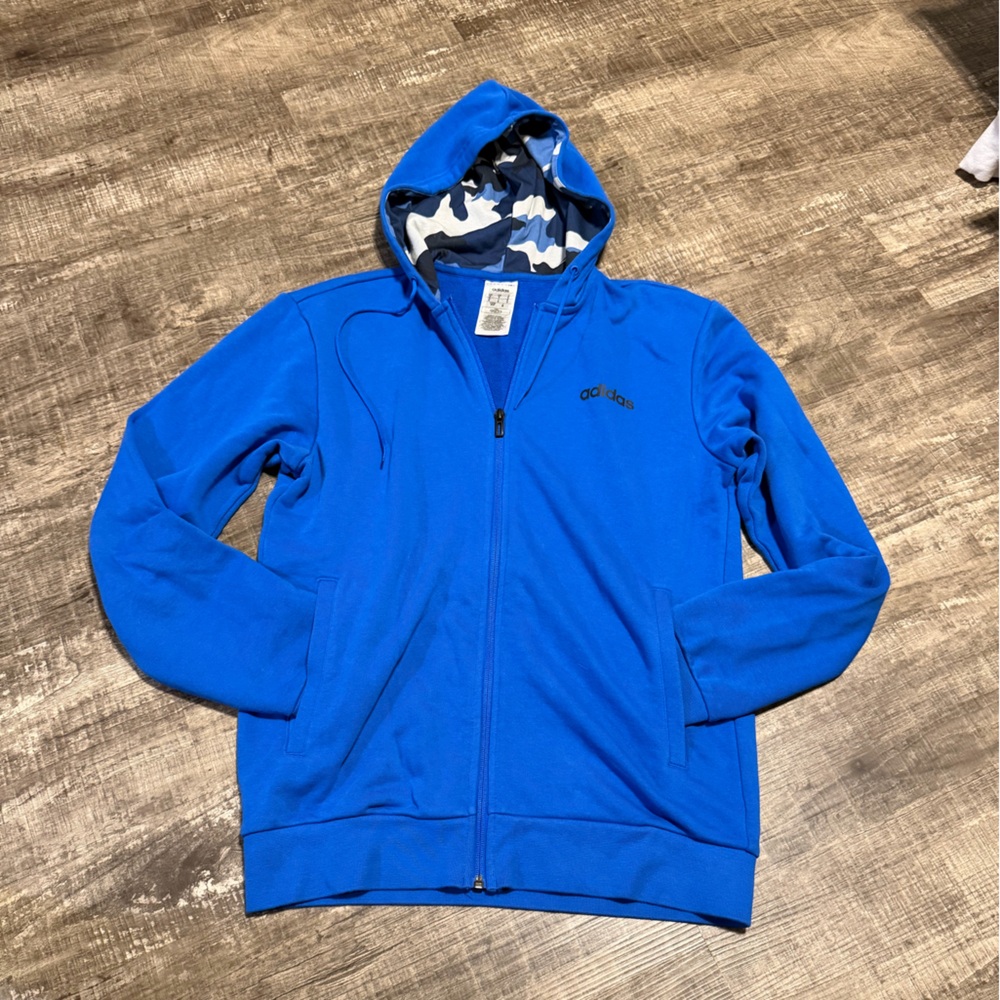 Adidas Vibrant Blue Zip-Up Jacket